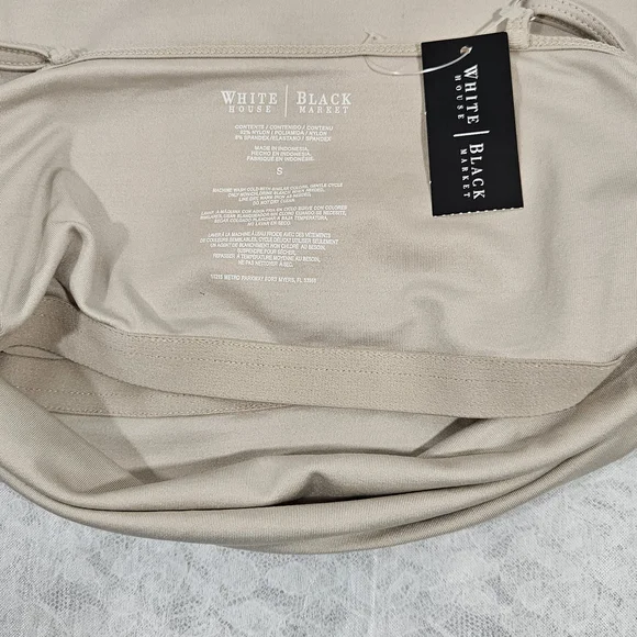 White House Black Market Tan Sleeveless Fitted Camisole. #073 - Picture 5 of 6